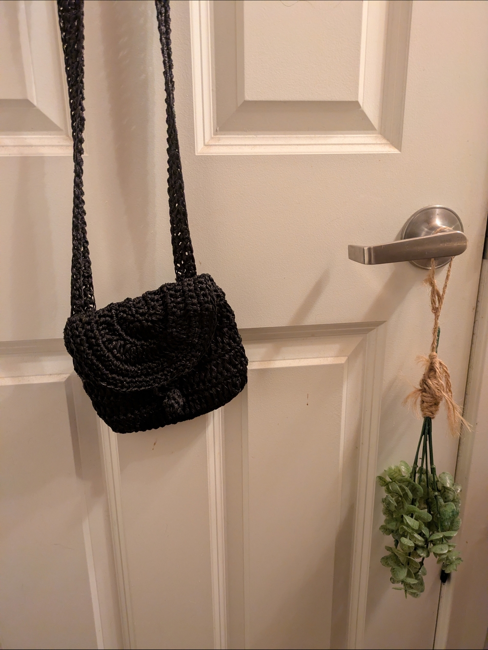 Vintage Neiman Marcus Crochet Crossbody Mini Bag